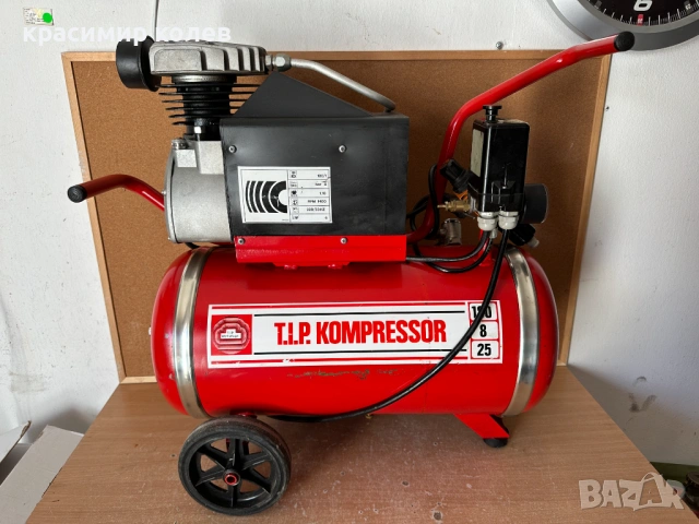немски  маслен компресор " T.I.P"/24 l/, снимка 7 - Компресори - 53850320