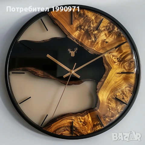 Стенен часовник от естествена дървесина по поръчка, снимка 7 - Декорация за дома - 53727150