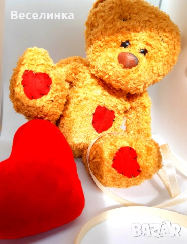 Плюшено мече, подарък за Свети Валентин-003, снимка 3 - Романтични подаръци - 53035585