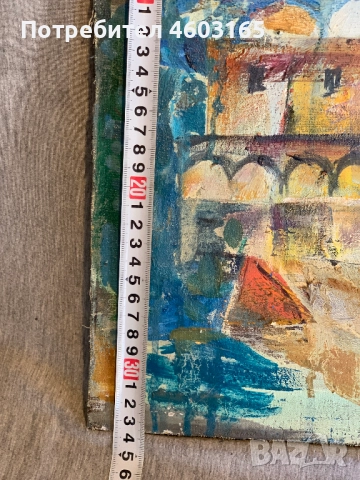 стара картина градски пейзаж , снимка 7 - Картини - 52793081