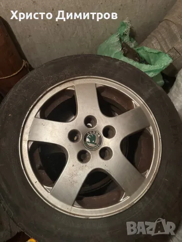Оригинални алуминиеви джанти Škoda 14” с гуми 185/60 R14 – 4 бр., снимка 3 - Гуми и джанти - 55921559