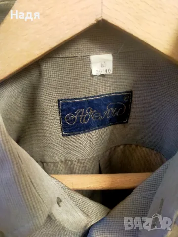 Мъжка копринена риза,ползвана само веднъж , снимка 2 - Тениски - 49457929