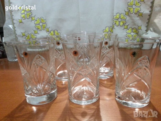 Кристални чаши за вода серия Зорница , снимка 10 - Антикварни и старинни предмети - 44465936
