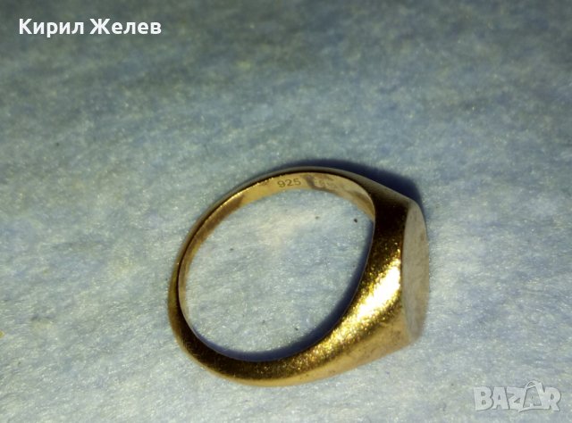 МАРКОВ ПОЗЛАТЕН СРЕБЪРЕН ПРЪСТЕН СРЕБРО 925 ДИЗАЙНЕРСКИ КЛАСИЧЕСКИ СТИЛЕН МОДЕЛ 31178, снимка 15 - Пръстени - 42452976