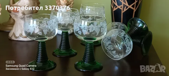 Комплект -шест броя френски чаши от кристално стъкло, снимка 1