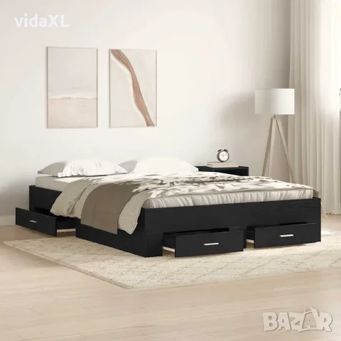 vidaXL Рамка за легло Черния дъб 140 x 190 cm Инженерна дървесина, снимка 2 - Спални и легла - 56147061