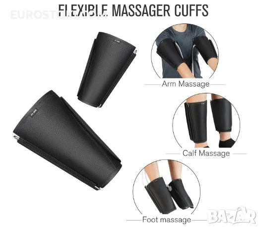 Масажор за крака FIT KING с въздушна компресия, 2 автоматични режима, 3 нива , снимка 4 - Масажори - 56186139