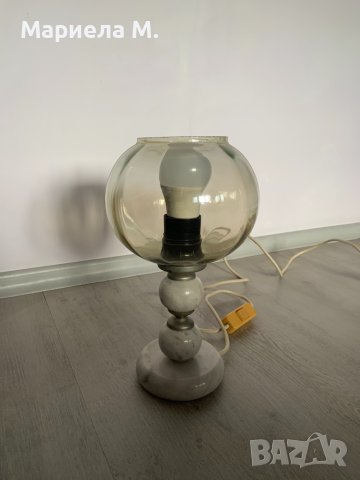 Лампа мрамор, снимка 1 - Настолни лампи - 40656816