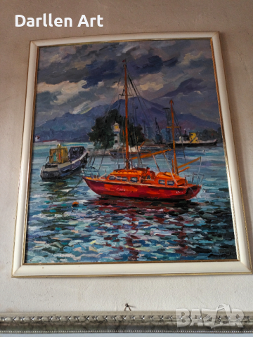 Маслена картина "Лодки", снимка 3 - Картини - 44708121