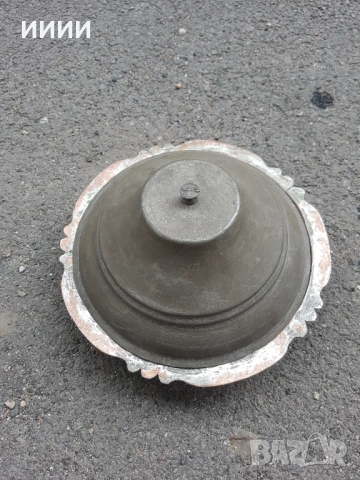 Бакърена тенджера купа с капак