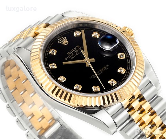 Унисекс часовник Rolex Datejust 36ММ 126233 с автоматичен швейцарски механизъм, снимка 5 - Дамски - 41978370