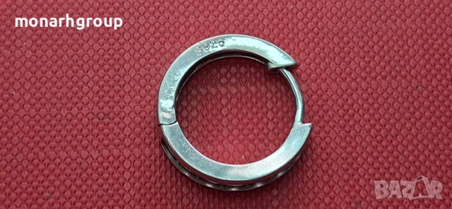 Сребърна обеца, снимка 3 - Обеци - 52713781