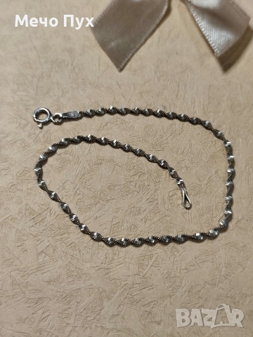 Сребърна гривна (339), снимка 3 - Гривни - 52714331