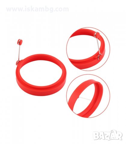 КРЪГЛА СИЛИКОНОВА ФОРМА ЗА ПЪРЖЕНИ ЯЙЦА РИНГ ЗА ОМЛЕТИ И МИНИ ПАЛАЧИНКИ - код 1733, снимка 5 - Аксесоари за кухня - 33987895