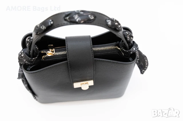 Класическа дамска чанта AMORE Isabella - Black, снимка 2 - Чанти - 50657264
