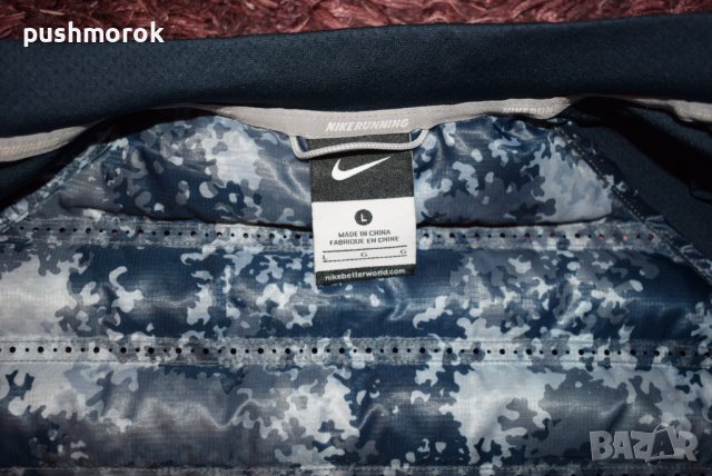 Nike Aeroloft 800 Down Blue Reflective Running Vest Sz L / #00285 /, снимка 10 - Спортни екипи - 39393794