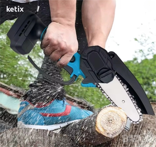 Акумулаторен мини верижен трион SURAL 24V,4 инча, снимка 5 - Градинска техника - 51689569