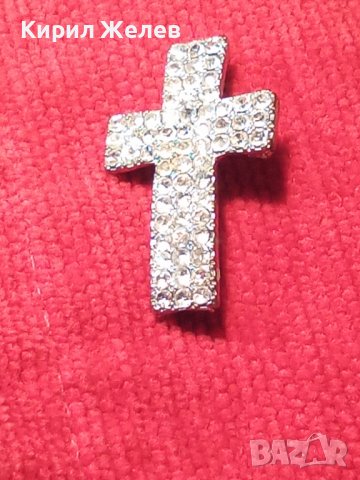 ПОСРЕБРЕНО КРИСТАЛНО МЕДНО СТАРО АРТ КРЪСТЧЕ за ГРИВНА КОЛИЕ 85831, снимка 12 - Други - 36903599