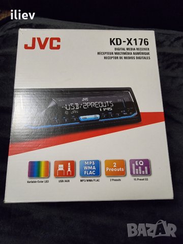 MP3 плейър за кола JVC, KD-X176, 4x50, USB, AUX, снимка 1 - Аксесоари и консумативи - 35840193