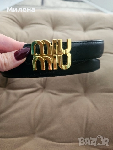 Miu Miu естествена кожа колан
