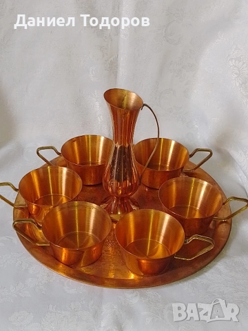 Стар Кован Меден Сервиз за - Кафе , Вино, Ракия - 8 части, снимка 16 - Сервизи - 52191164