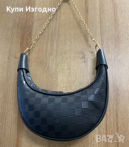 Кожена чанта LOUIS VUITTON Black Monogram Loop Bag golden, снимка 3 - Чанти - 40822198