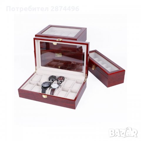 2172 Луксозна дървена кутия за 12 часовника , снимка 8 - Подаръци за мъже - 35786776