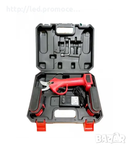 Електрическа градинска ножица с 2 батерии 36V, аксесоари и транспортен куфар, снимка 2 - Куфари с инструменти - 49584145