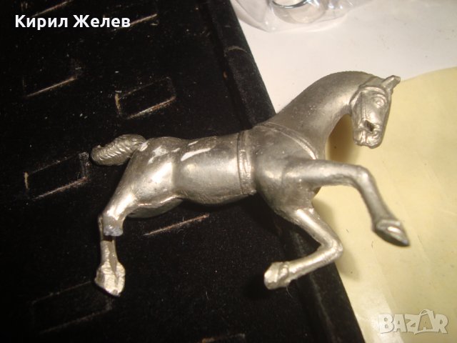 СТАРА МЕТАЛНА ФИГУРА на ГАЛОПИРАЩ КОН БЯЛ БРОНЗ РЪЧНА ХУДОЖЕСТВЕНА МАЙСТОРСКА ИЗРАБОТКА 17049, снимка 8 - Колекции - 34420118