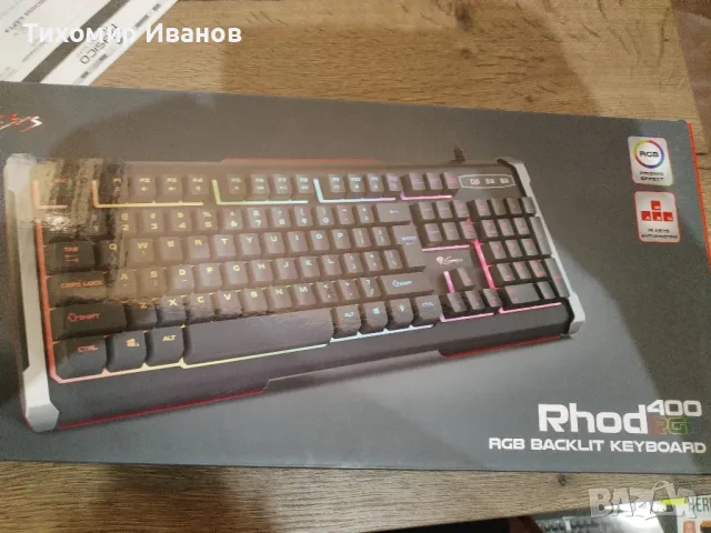 Гейминг клавиатура Genesis - Rhod 400, RGB, черна 