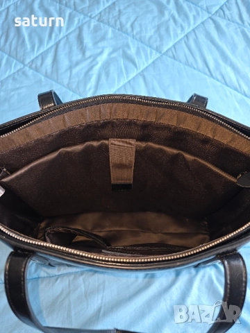 дамска кожена бизнес чанта с отделение за лаптоп S-Zone, снимка 13 - Чанти - 52000304