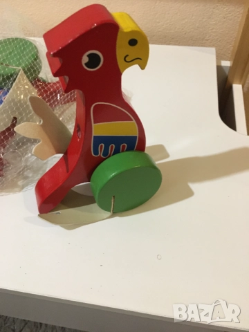 3бр. детски бебешки буталки буталка дървена папагал разходка, снимка 8 - Други - 52131779