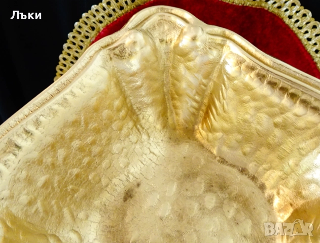 Бронзова фруктиера,купа 500 гр.,барок. , снимка 2 - Антикварни и старинни предмети - 52122750