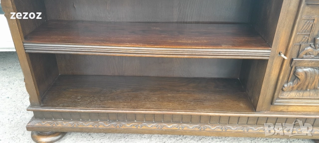 Библиотека с дърворезба масив №113, снимка 7 - Секции и витрини - 52606897