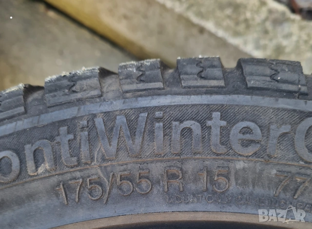 Оригинални железни джанти със гуми Continental 15 цола за Smart, снимка 2 - Гуми и джанти - 53668820