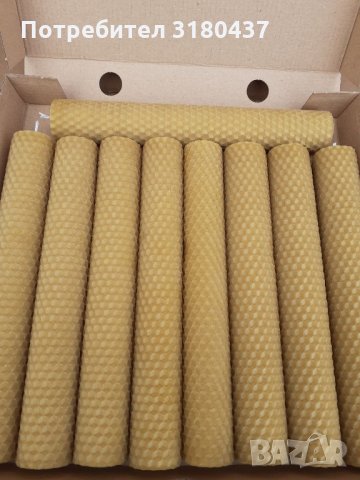 Навита восъчна свещ, права, дълга, снимка 2 - Други - 34577367