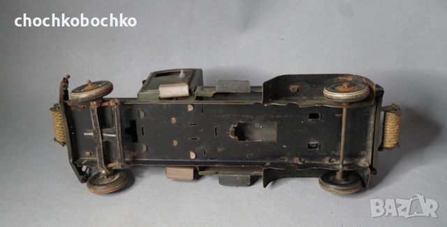 1930 Типко Метална механична играчка Военен Камион Гаубица, снимка 5 - Колекции - 53190807