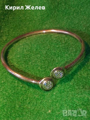 PANDORA ИЗЯЩНА СКЪПОЦЕННА ОТВАРЯЩА се СРЕБЪРНА ГРИВНА СРЕБРО S925 сЮВЕЛИРНО ФАСЕТИРАНИ ЦИРКОНИ 38747