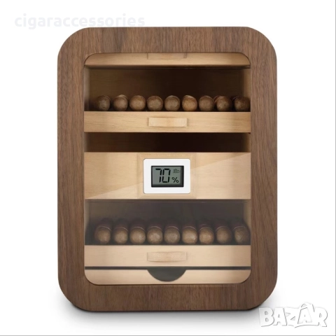 Луксозен хумидор за пури – 5 нива, до 110 пури, кедрово дърво, снимка 5 - Табакери - 51590860