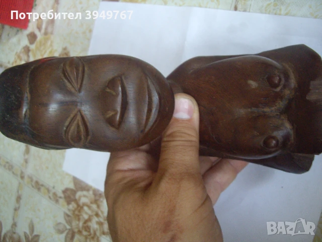 Дървена статуетка., снимка 2 - Антикварни и старинни предмети - 51097047