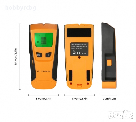 Цифров скенер за стена, детектор за дърво, метали, кабели, снимка 11 - Друга електроника - 36035620
