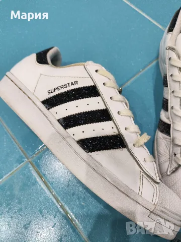 Оригинални маратонки adidas Superstar x Swarovski (модел FX7480), 40 номер, снимка 6 - Маратонки - 55801099
