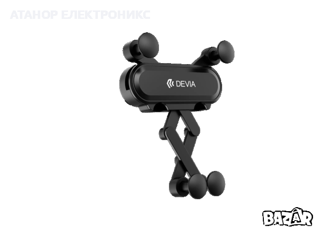 Универсален гравитационен държач за вентилационен отвор за кола - черен, снимка 1