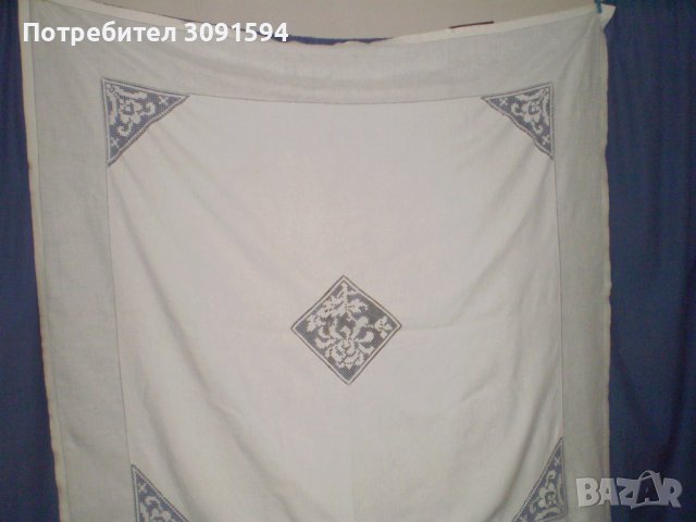 Винтидж бяла покривка за маса, ръчно изработена филе от дантела, снимка 2 - Антикварни и старинни предмети - 41908828