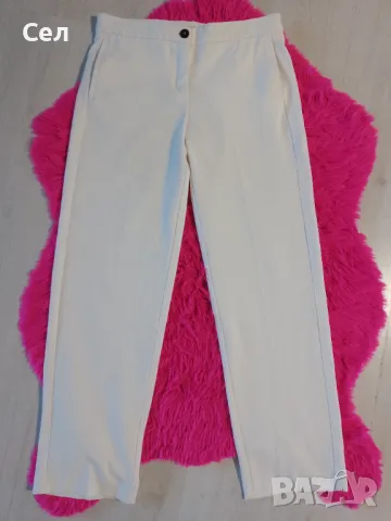 Бял панталон Mango М, снимка 1