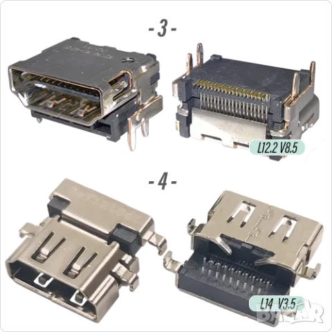 Букса конектор HDMI , mini HDMI SMT, Micro 19 pin HD connector  , снимка 3 - Ремонт на друга електроника - 40051744