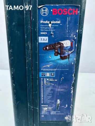 BOSCH GSH 5 - Чист къртач 1100W 7.5J SDS Max, снимка 5 - Други инструменти - 51357329