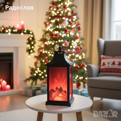 LED декоративен фенер с ефект на жив пламък, снимка 3 - Декорация за дома - 52593826