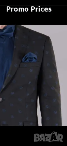Черен костюм SLIM FIT CARDUCCI, снимка 2 - Костюми - 50384106