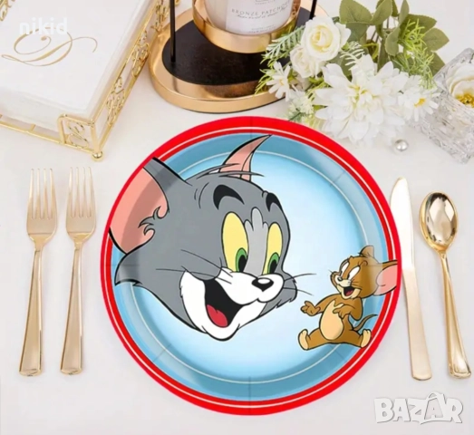 Том и Джери Tom and Jerry 10 бр парти чинии чинийки, снимка 6 - Чинии - 21572433